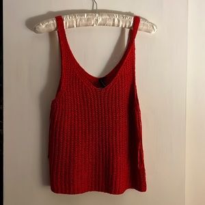 Red Knit Tank - Large